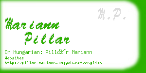 mariann pillar business card